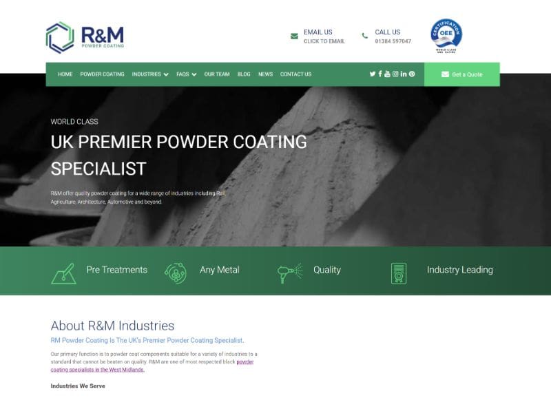 R&M Powder Coating RM Powder Coating